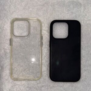 Clear and Black iPhone Protective Cases - Compatible Phone Case